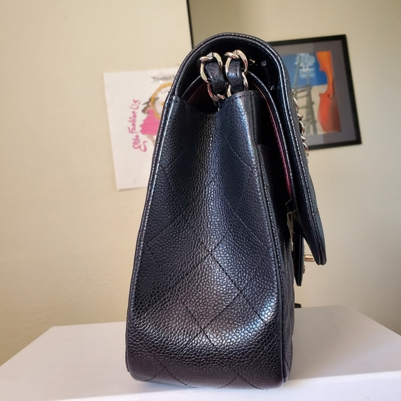 Chanel classic jumbo black caviar silver hw bag - Picture 5 of 12